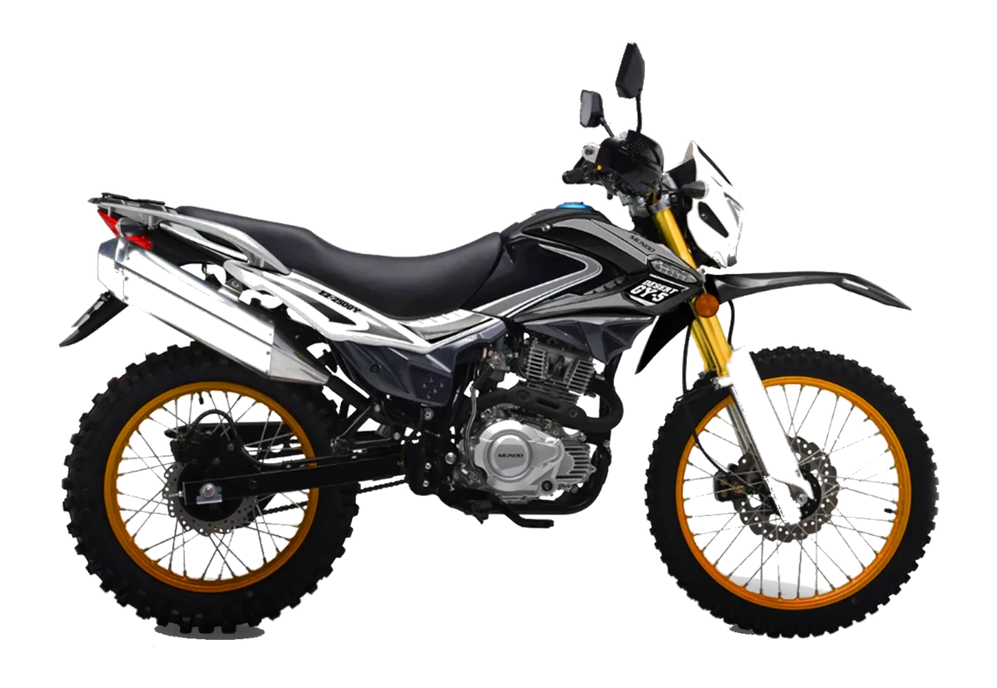 Motocicleta Mundo Moto E2-250GY, vista lateral